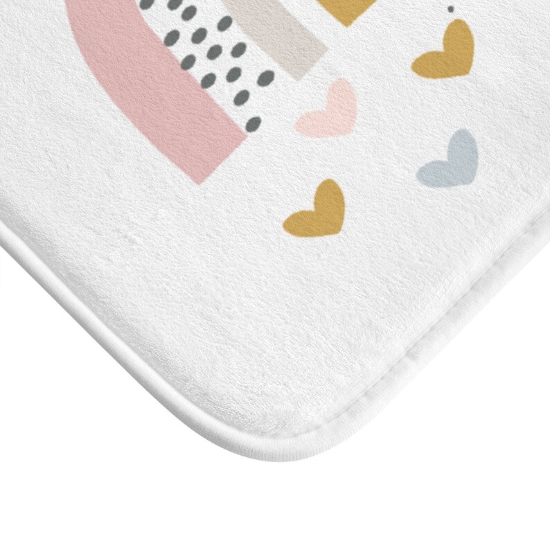 Rainbow Bath Mat Scandinavian Bath Mat Scandinavian Rainbow Etsy