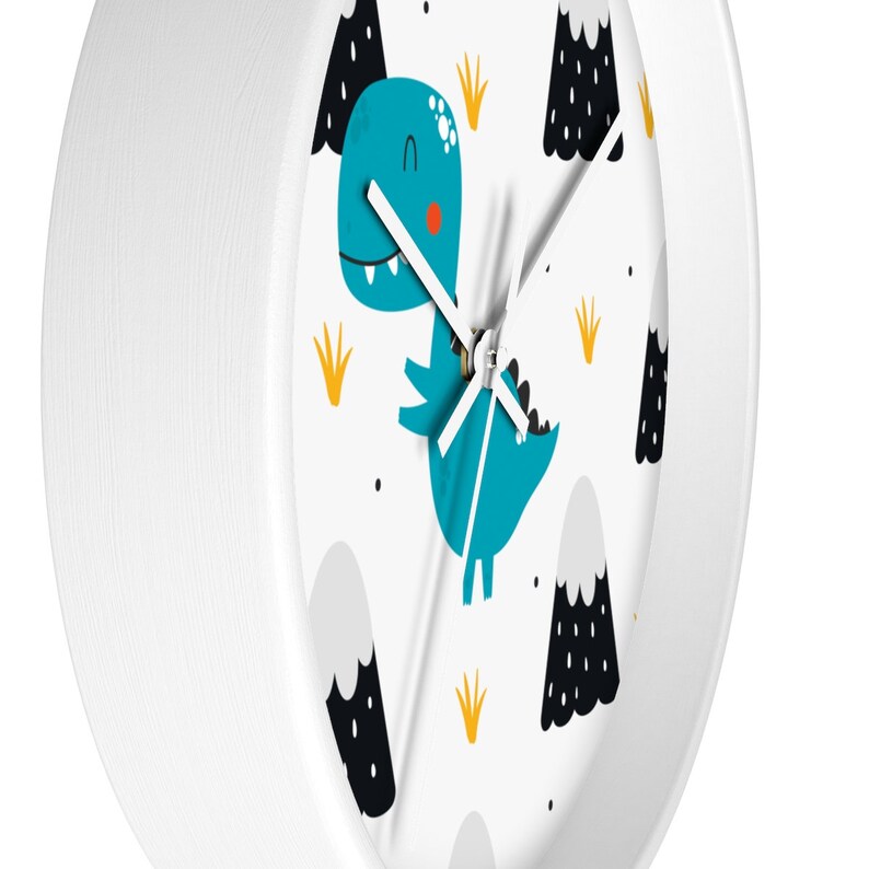 Dinosaur Wall Clock Kids Clock Wall Modern Nursery wall Etsy