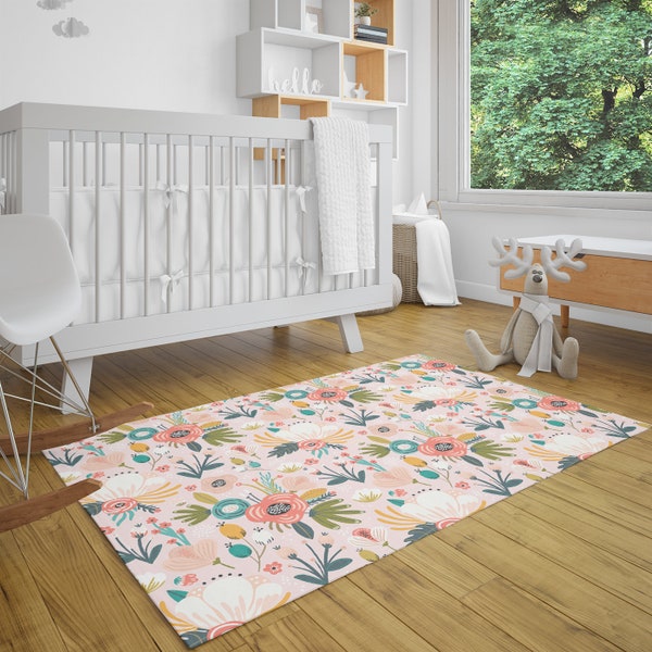 Floral Rug - Etsy