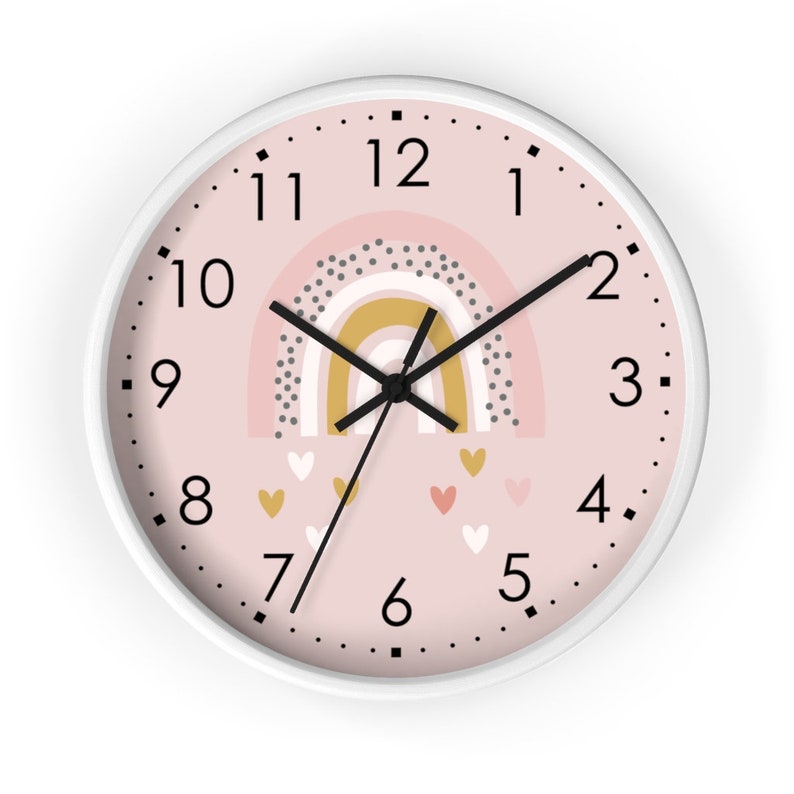 Rainbow Wall Clock Nursery Wall Clock Nursery Clock Etsy