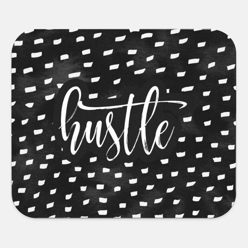 Hustle Mouse Pad Desk Accessories Office Decor Funny Etsy