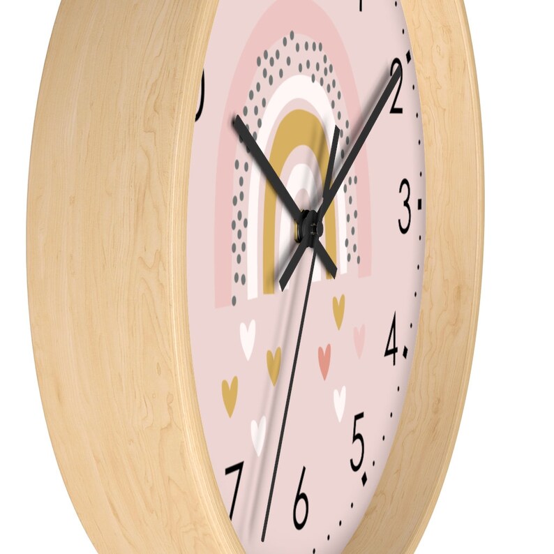 Rainbow Wall Clock Nursery Wall Clock Nursery Clock Etsy