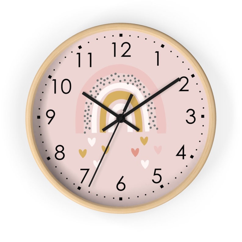 Rainbow Wall Clock Nursery Wall Clock Nursery Clock Etsy