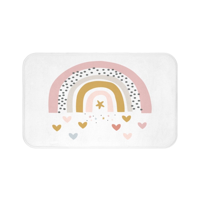 Rainbow Bath Mat Scandinavian Bath Mat Scandinavian Rainbow Etsy