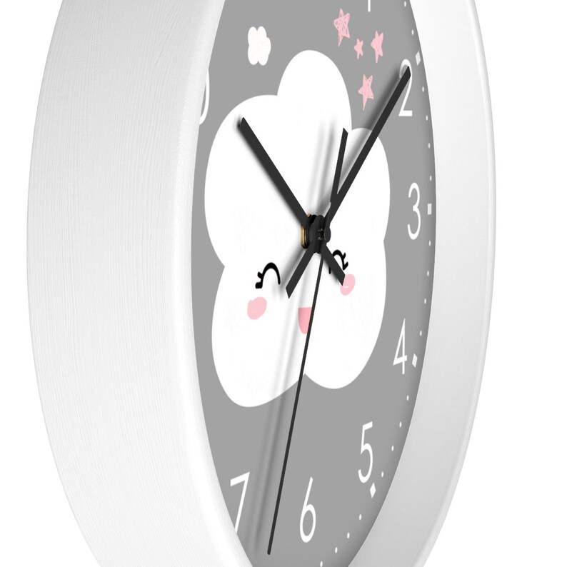 Cloud Wall Clock Kids Wall Clock Modern Nursery Wall Decor Etsy