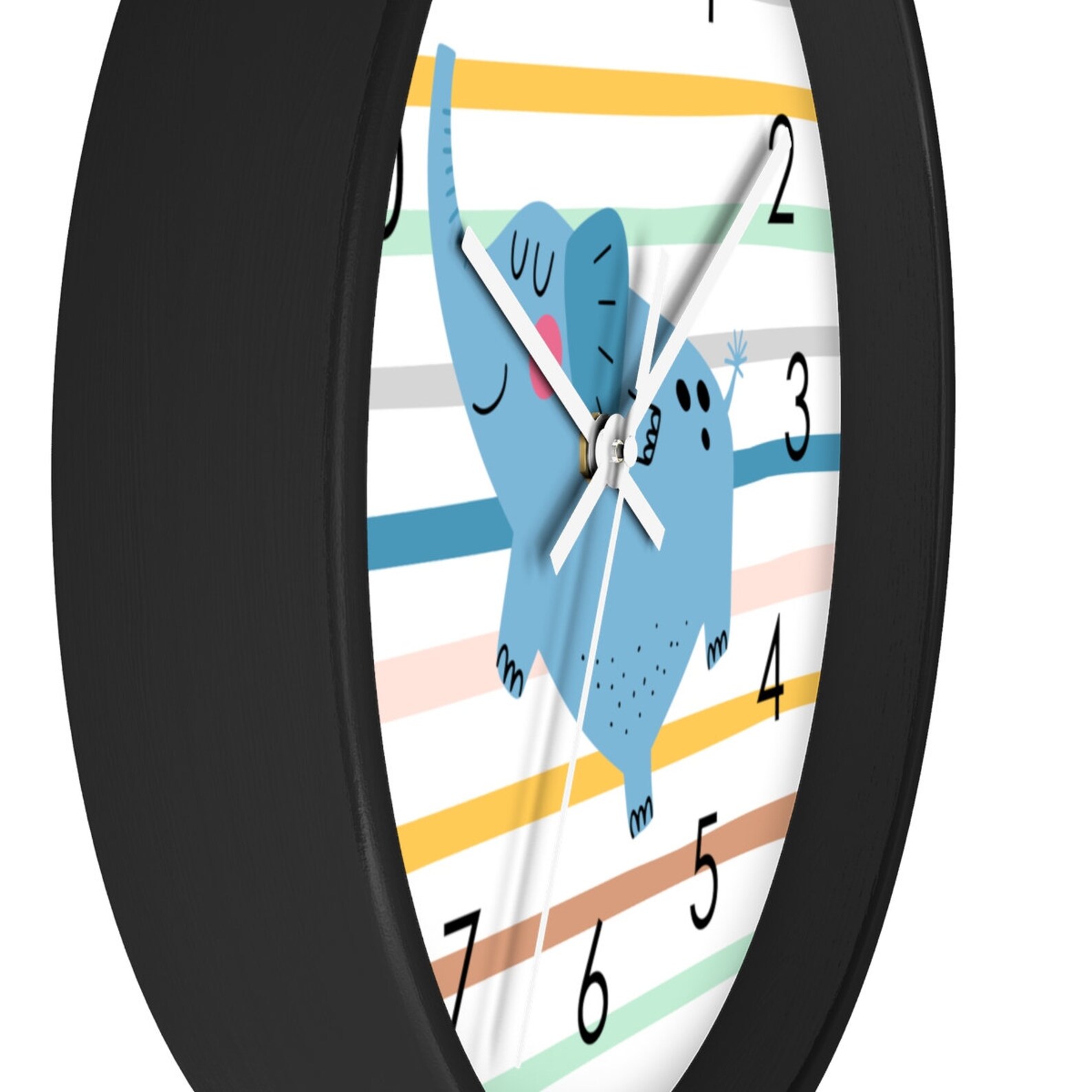 Elephant Wall Clock Kids Wall Clock Nursery Wall Decor Etsy