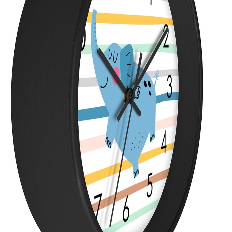 Elephant Wall Clock Kids Wall Clock Nursery Wall Decor Etsy