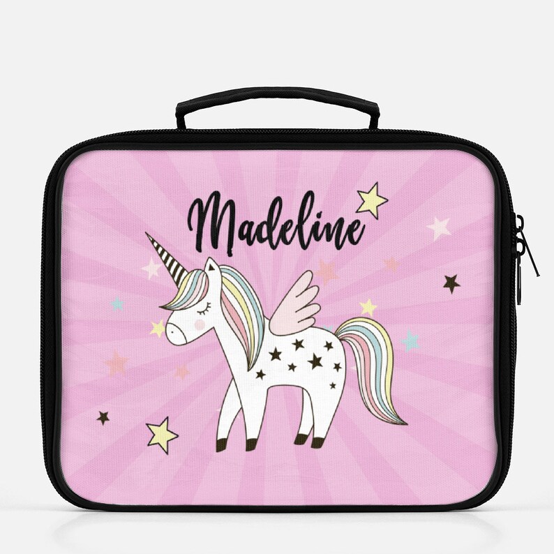 Personalized Unicorn Lunch Box Unicorn Back To School Etsy