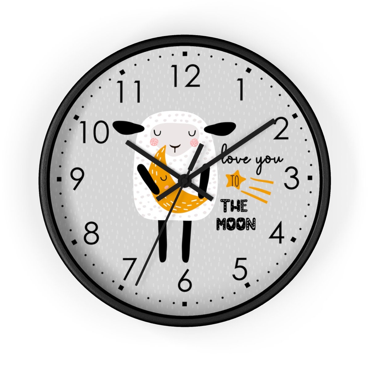 Sheep Wall Clock Kids Wall Clock Modern Nursery Wall Decor Etsy