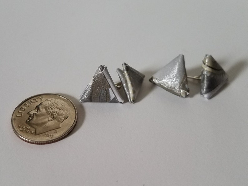 Gear Print Origami Cufflinks image 5