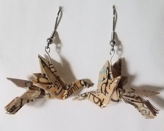 Kranich Ohrringe Origami Miniblings Vogel Kraniche  Produktbild-Vorschau 6