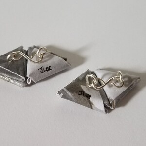 Gear Print Origami Cufflinks image 2