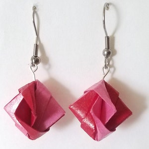 Origami Dual Color Twist Earrings