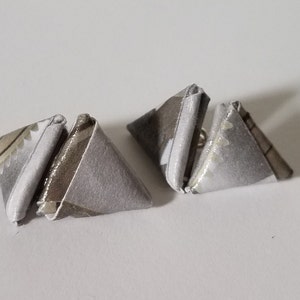 Gear Print Origami Cufflinks image 3