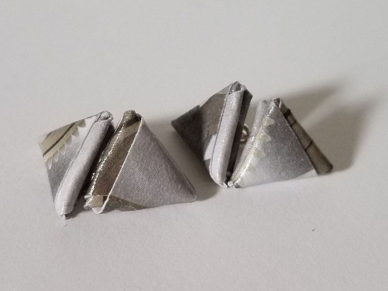 Gear Print Origami Cufflinks image 3