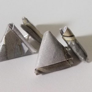 Gear Print Origami Cufflinks image 1