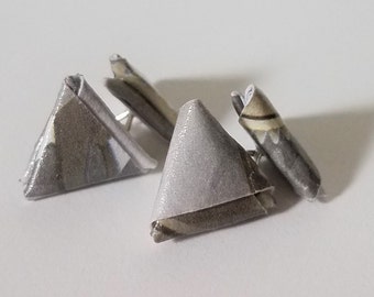 Gear Print Origami Cufflinks