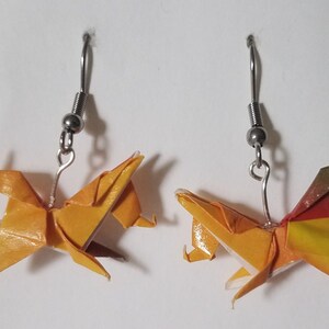 Origami earrings puppy