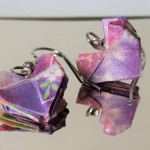 Lavender Heart Earrings