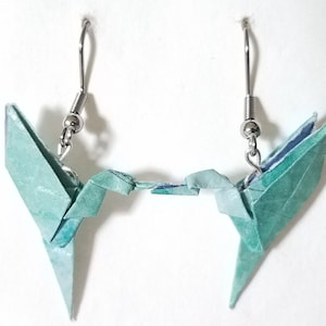 Origami Earrings Hummingbird (mini)