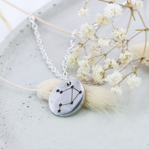 Engraved "Constellation" pendant uniquely personalized zodiac sign