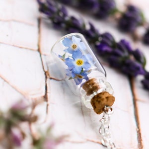 bottle "forget-me-not" glass bottle