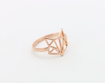 Fox Ring Fox rose gold geometry