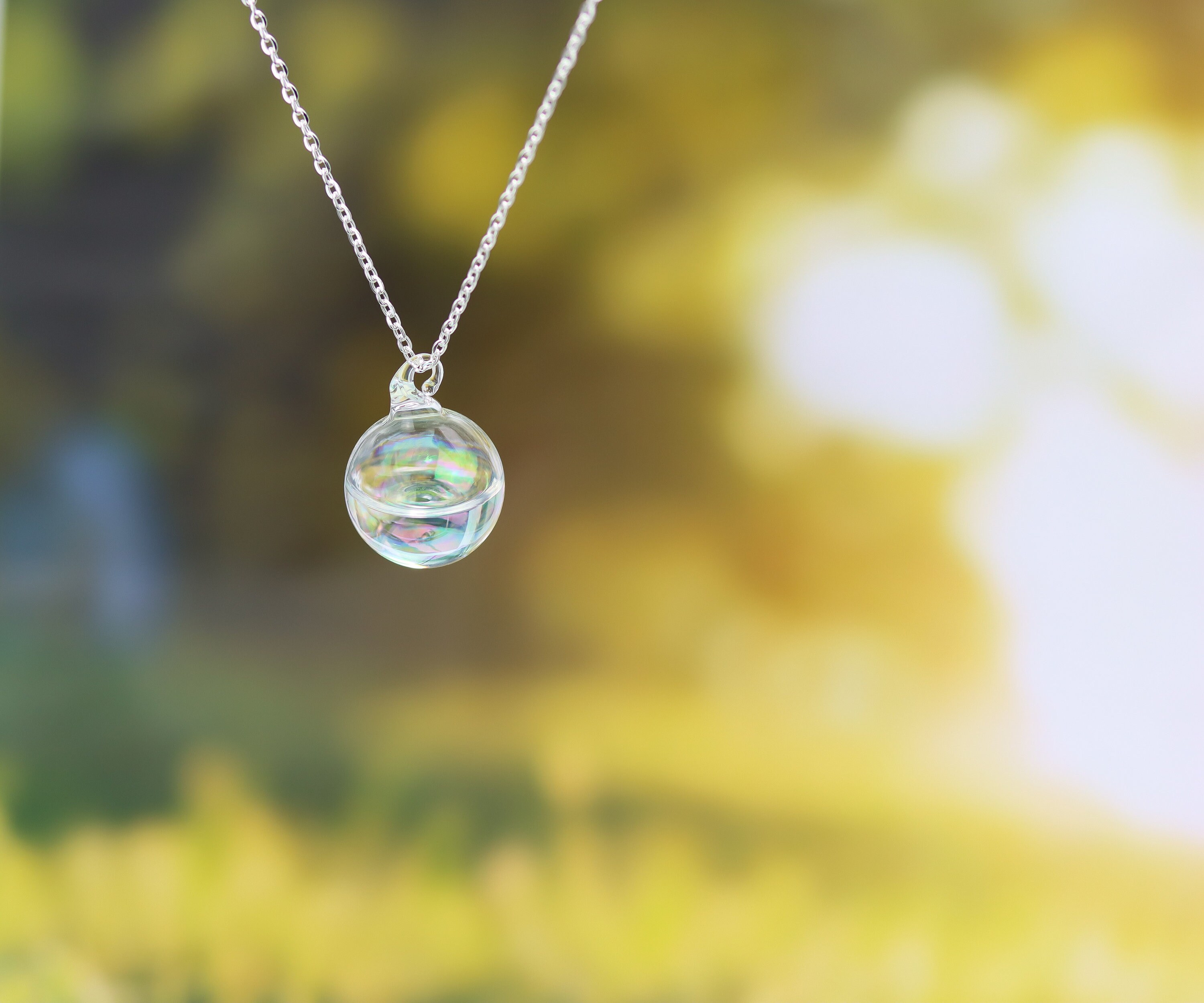 Water jewelry Ocean blue glass ball Water in a Etsy