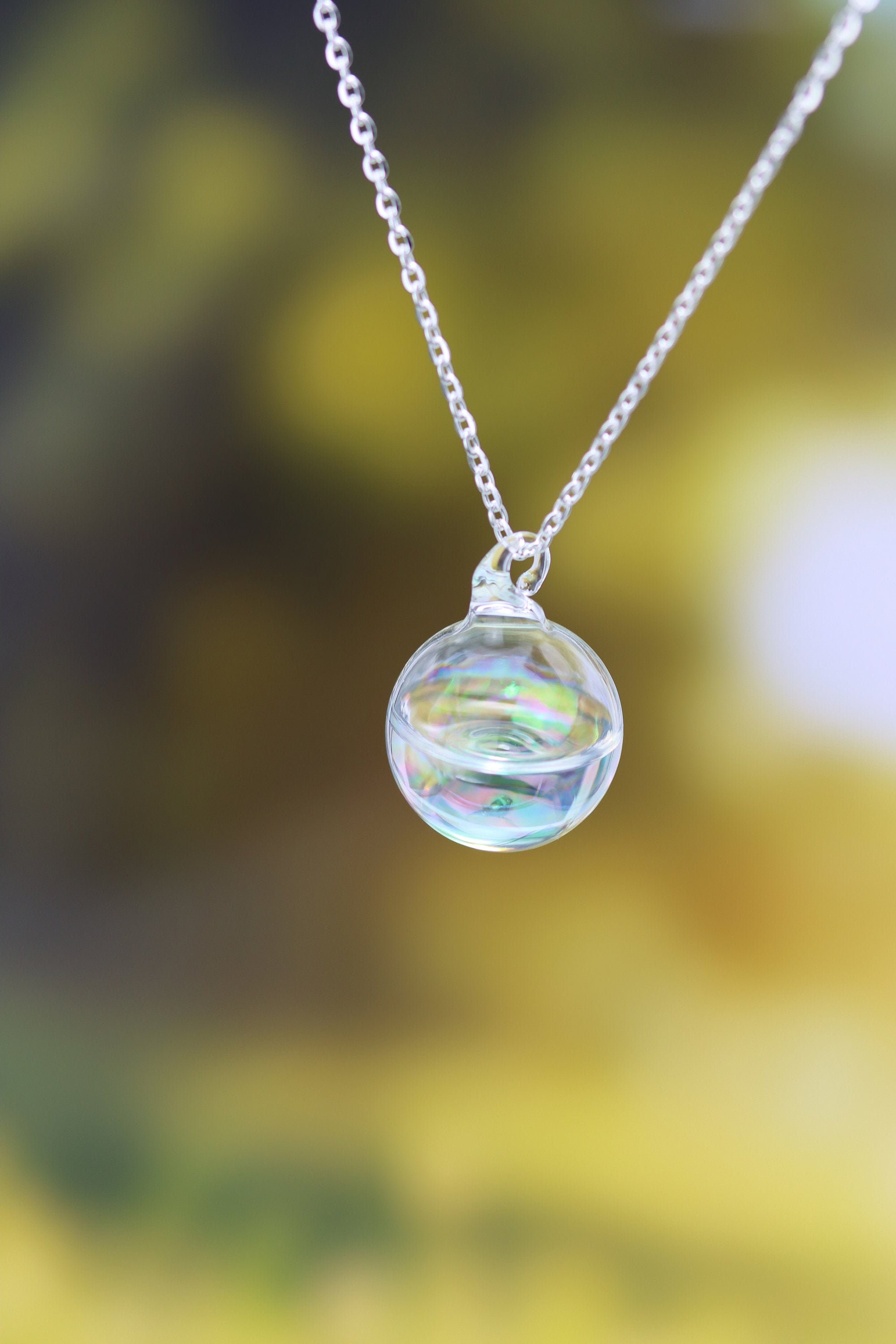 Water jewelry Ocean blue glass ball Water in a Etsy