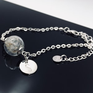 Bracelet "Dandelion" ball glass  gold/silver Letter