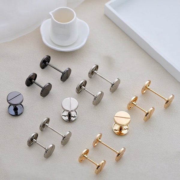 5 Pcs Gold Silver Barbell Rivet Studs, Bags Metal Screw, Replacement Purse Supply, Barbell Screw Style Buckles, Cap Screw, Dumbbell Screw