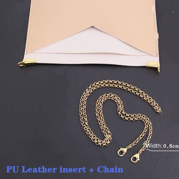 Purse Chain Handle PU Leather Purse Organizer Insert Fit Kirigami Pochette 26 19 Handbag Shaper Premium Felt, New Crossbody Bag Strap Supply