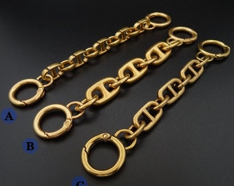 1pc Vintage Gold Metal Chain for Extension, Extend Bag Handle, New Chain Strap Extender, Short Strap for Wallet Purse, Bag Decorative Chain