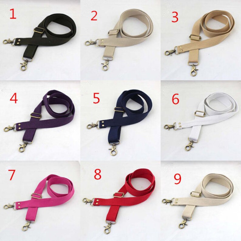 1 Pcs Adjustable Cotton Purse Strap Metal Clasps Bag Strap Etsy