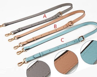 1.8cm Width, 105-125cm Adjustable Length, Mint Genuine Leather Purse Strap, Cross-body Strap, Bag Handle, Shoulder Handbag Replacement Chain