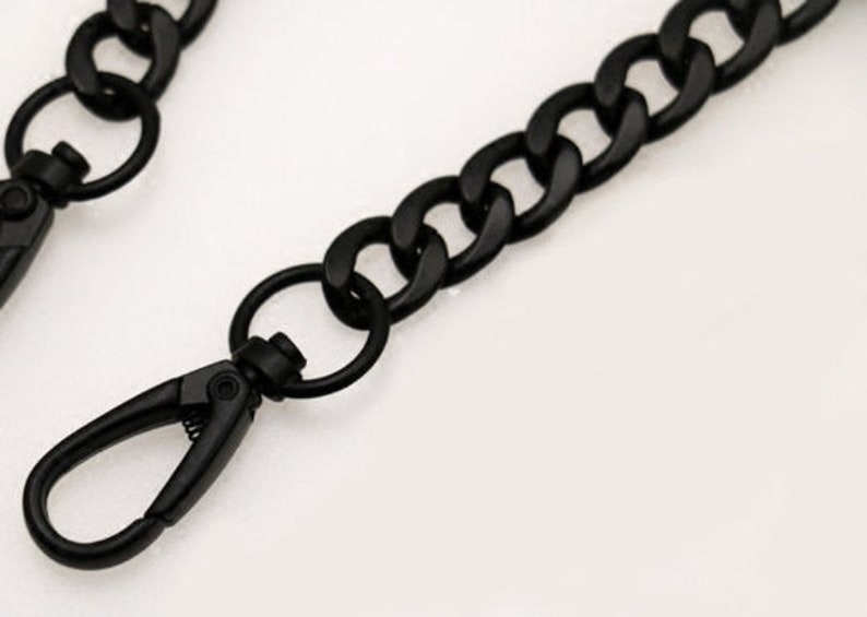 12mm Matte Black Purse Chain Strap Bag Handle Chain Etsy