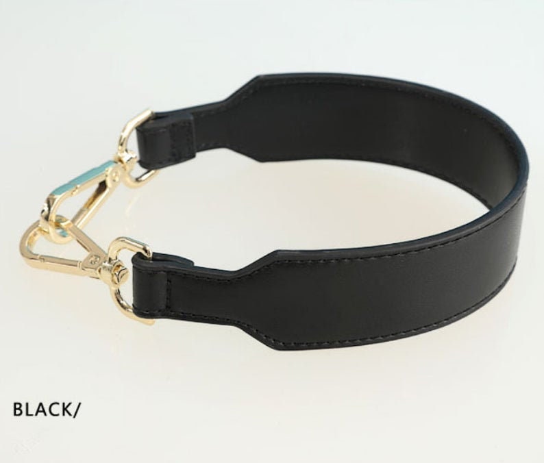 3.5cm Width 41cm Long Solid Black Leather Purse Strap Bag Etsy