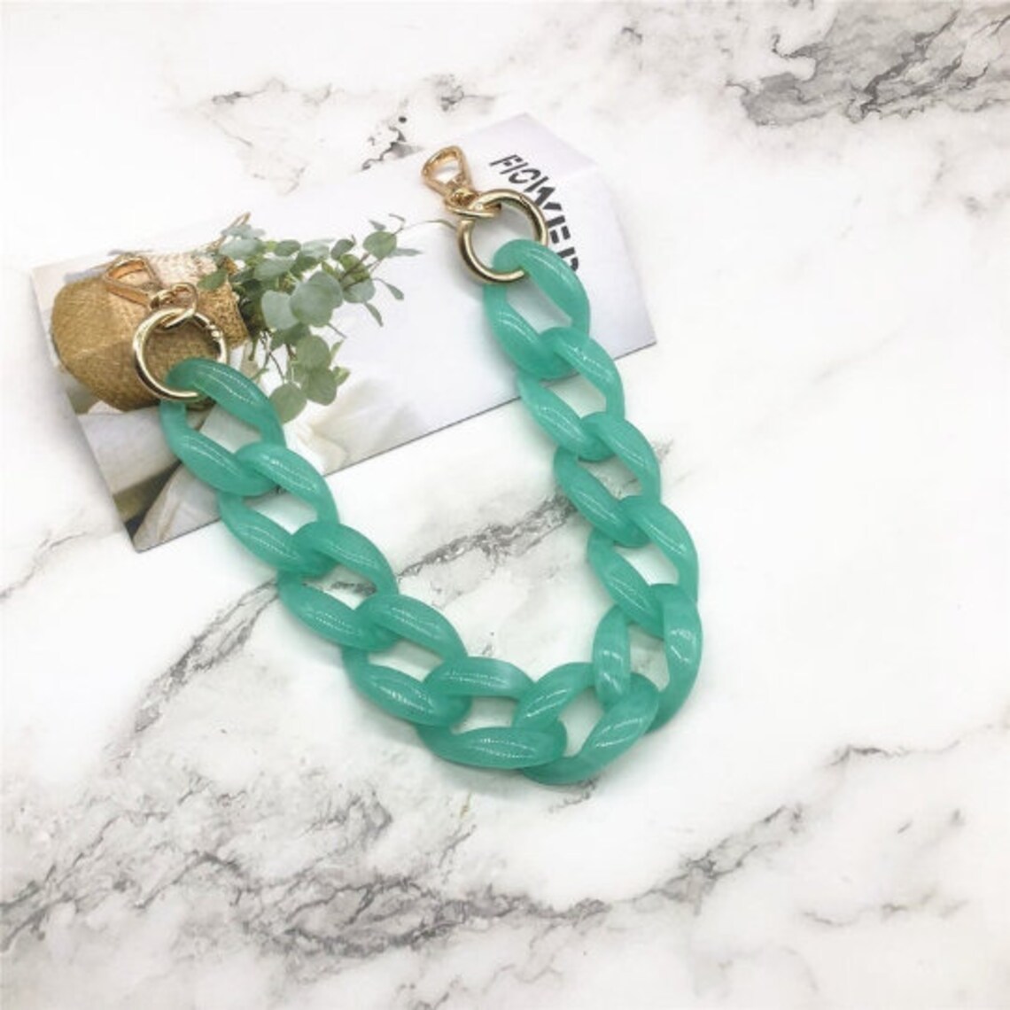 Vintage Resin Bag Chains Fashion Acrylic Purse Chain Strap Etsy