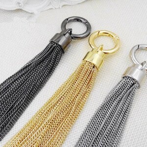 1Pcs Copper Jewelry DIY Necklace Pendant Accessories, Handbag Tassel Charms, Key Ring Bag Chain Supply, Car key Findings, Purse Wallet Charm image 3