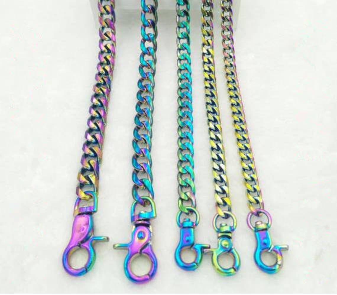 1pcs Rainbow Purse Chain Metal Clasps Bag Strap Chain Etsy