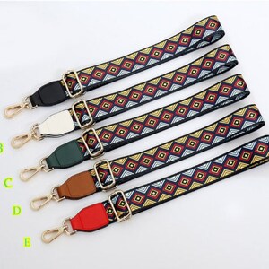 1.5 3.8CM Width, Adjustable 51.2 Nylon Purse Strap Belt With Black PU ...