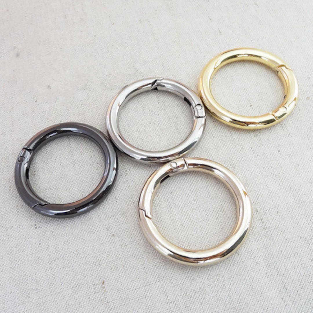 4 Pcs Inner 32mm Metal Spring Ring Clasps, Round Strap Buckle, Purse ...