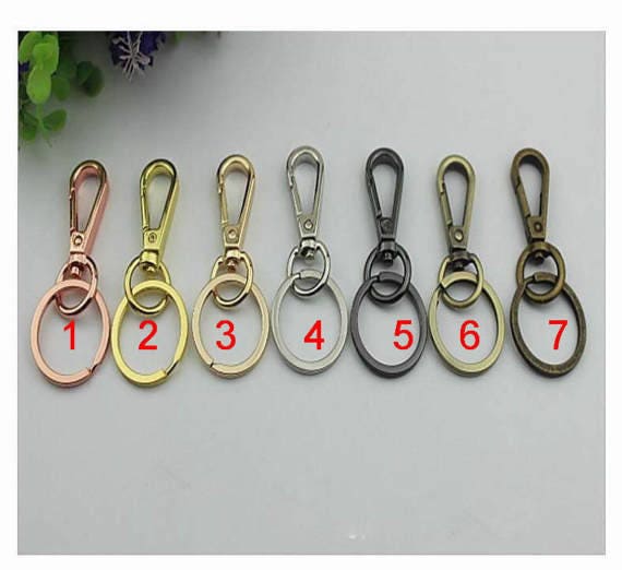 5/10Pcs Swivel Clasps Lanyard Snap Hooks with Key Rings Key Chain Clip Hook Lobster  Claw