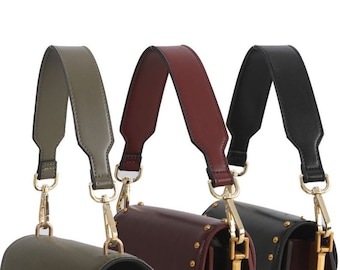Beige FITYLE 2 Pieces Genuine Leather Detachable Bag Handle Handbag Shoulder Bag Straps Replacements for Purse Making 58cm