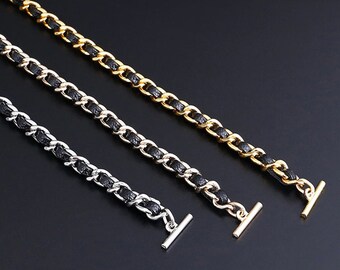 Purse Organizer Insert Fit Mini Purse Bag Shaper Premium Felt, Leather Chain Handle, Handbag Strap, for Pouch Conversion Kit, Bag Protector