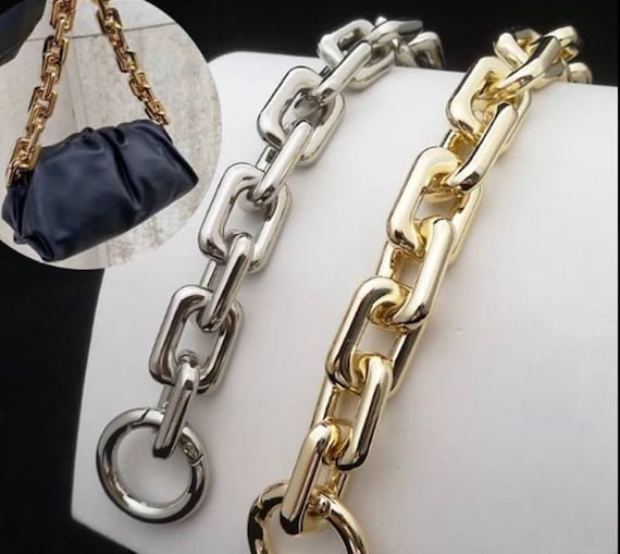 23mm Width High Quality Metal Purse Chain Strap, Gold Handle Chain, Chunky  Bag Strap, Silver Chain Strap With O Rings Clasps, Handbag Strap 