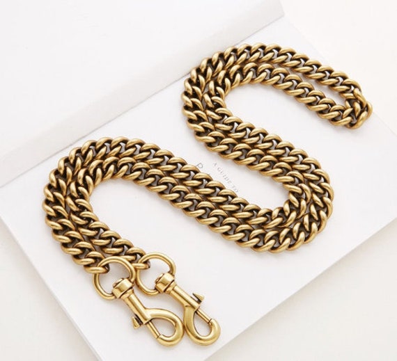 13mm Antique Gold Aluminum Purse Chain Strap, Bag Handle Chain, Crossbody  Bag Strap, Chain Strap With Clasps, Shoulder Handbag Strap Chain 