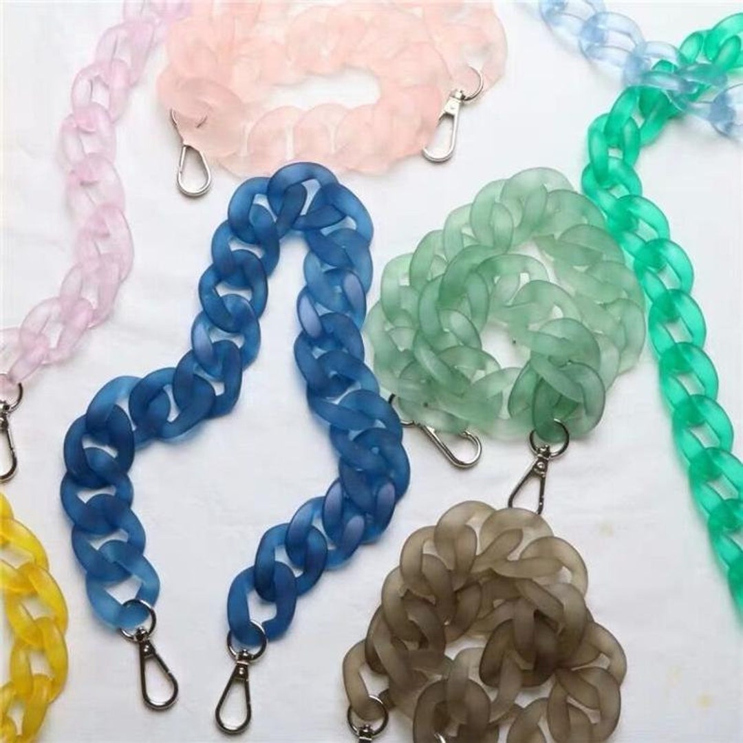 8 Color Acrylic Purse Chain Strap Retro Resin Bag Chain - Etsy