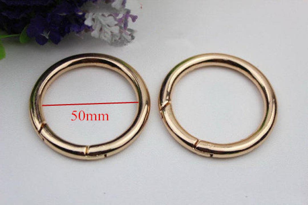 Uxcell 30mm Jump Rings, 50 Pack Metal O Ring Open Jump Rings for Jewelry Making Keychains, Golden, Women's, Size: 30 mm