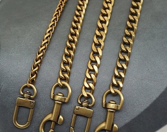 Nuova tracolla a catena per borsa in oro antico, catena per manico di borsa, tracolla per borsa a tracolla, tracolla a catena in metallo, catena per tracolla finita di alta qualità